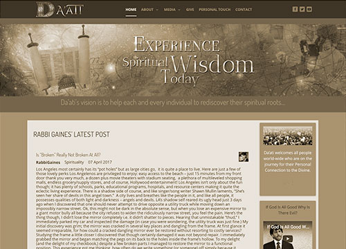 Da' Ati Foundation website homepage.